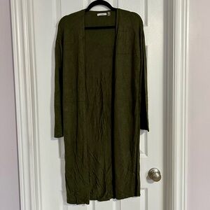 Dex long green cardigan, size Medium